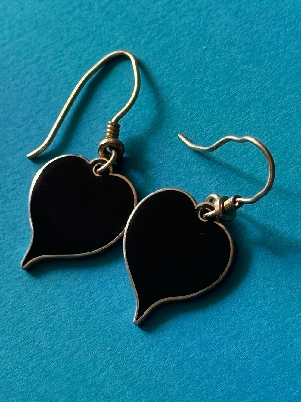 Laurel Burch Black Heart Drop Earrings
